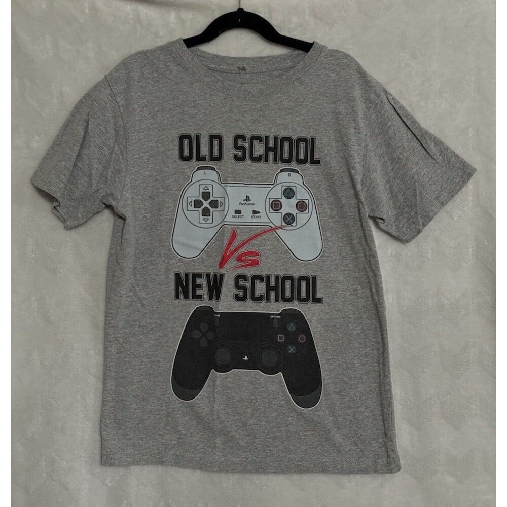 Youth Boys PlayStation Old/New School T-shirt - Size 10/12